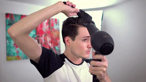 cách sấy tóc vào nếp cho nam giới